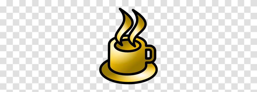Coffee Cup Gold Theme Clip Art For Web, Hat, Apparel, Candle Transparent Png