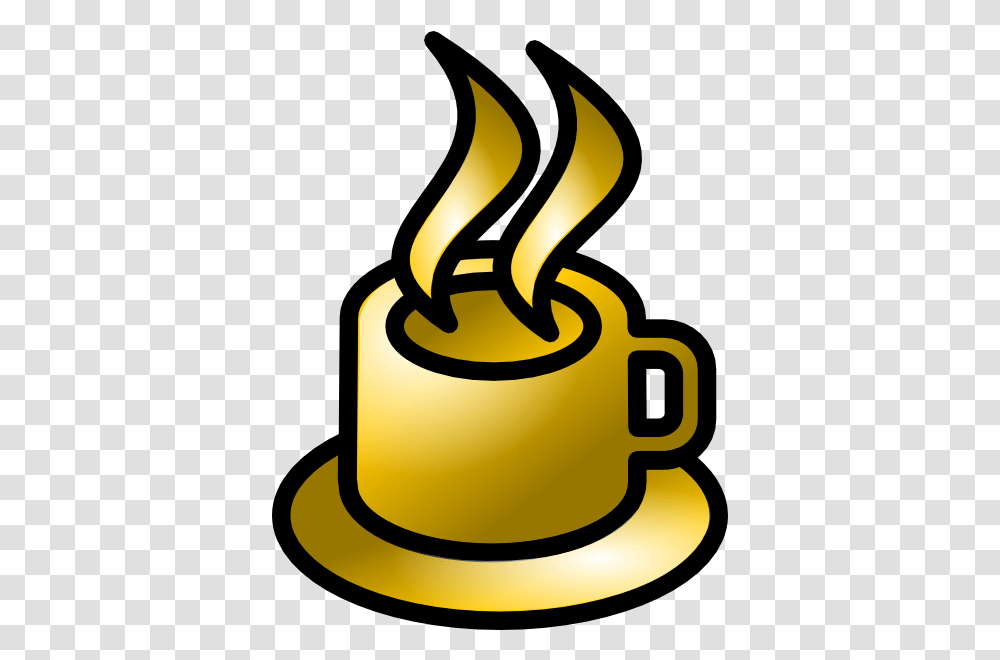 Coffee Cup Gold Theme Clip Art Vector Clip Coffee Cup Clip Art, Lighting, Hat, Clothing, Apparel Transparent Png