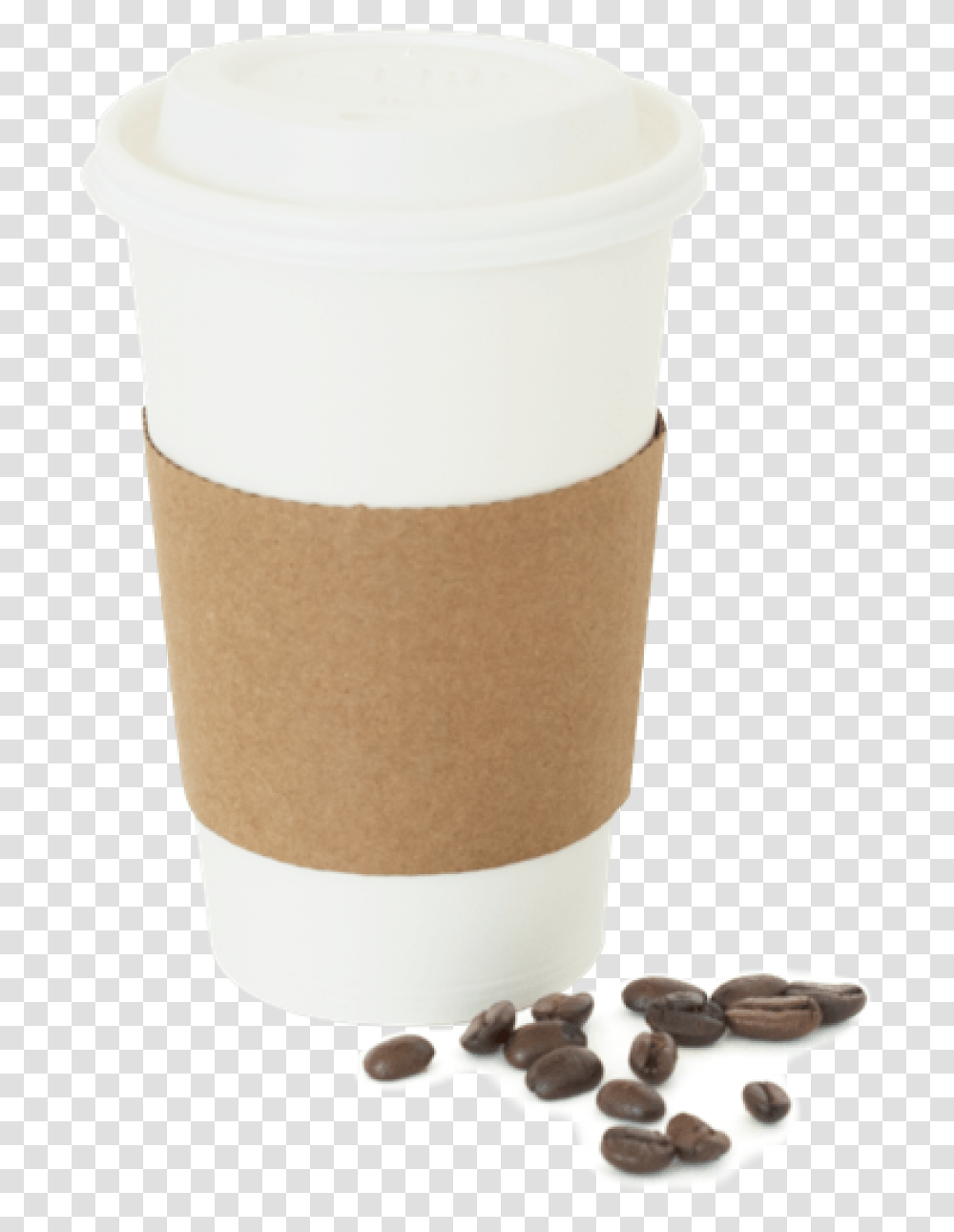 Coffee Cup Heat Sleeve, Milk, Beverage, Dessert, Food Transparent Png