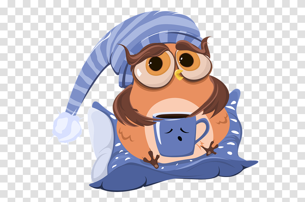 Coffee Cup Owl Coffee Cup Morning Cartoon Morning Coffee Cartoon, Doctor, Helmet, Apparel Transparent Png