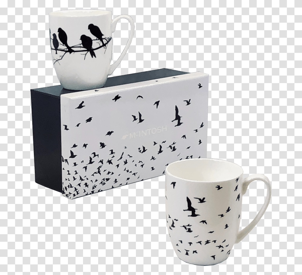 Coffee Cup, Porcelain, Pottery, Bird Transparent Png