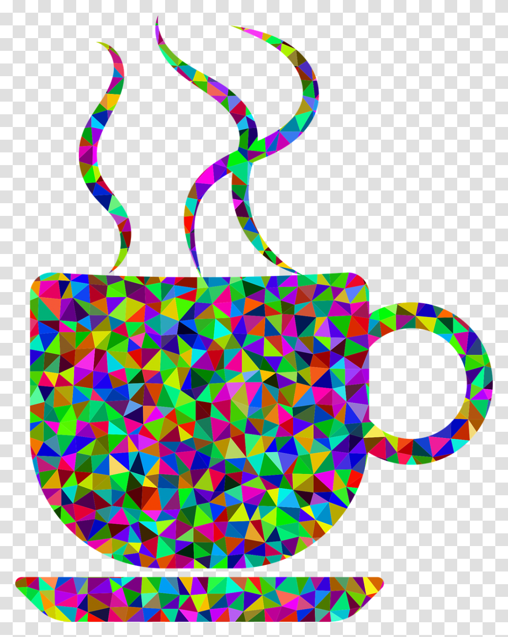 Coffee Cup Silhouette Colorful Coffee Cup Clipart, Handbag, Accessories, Accessory, Purse Transparent Png