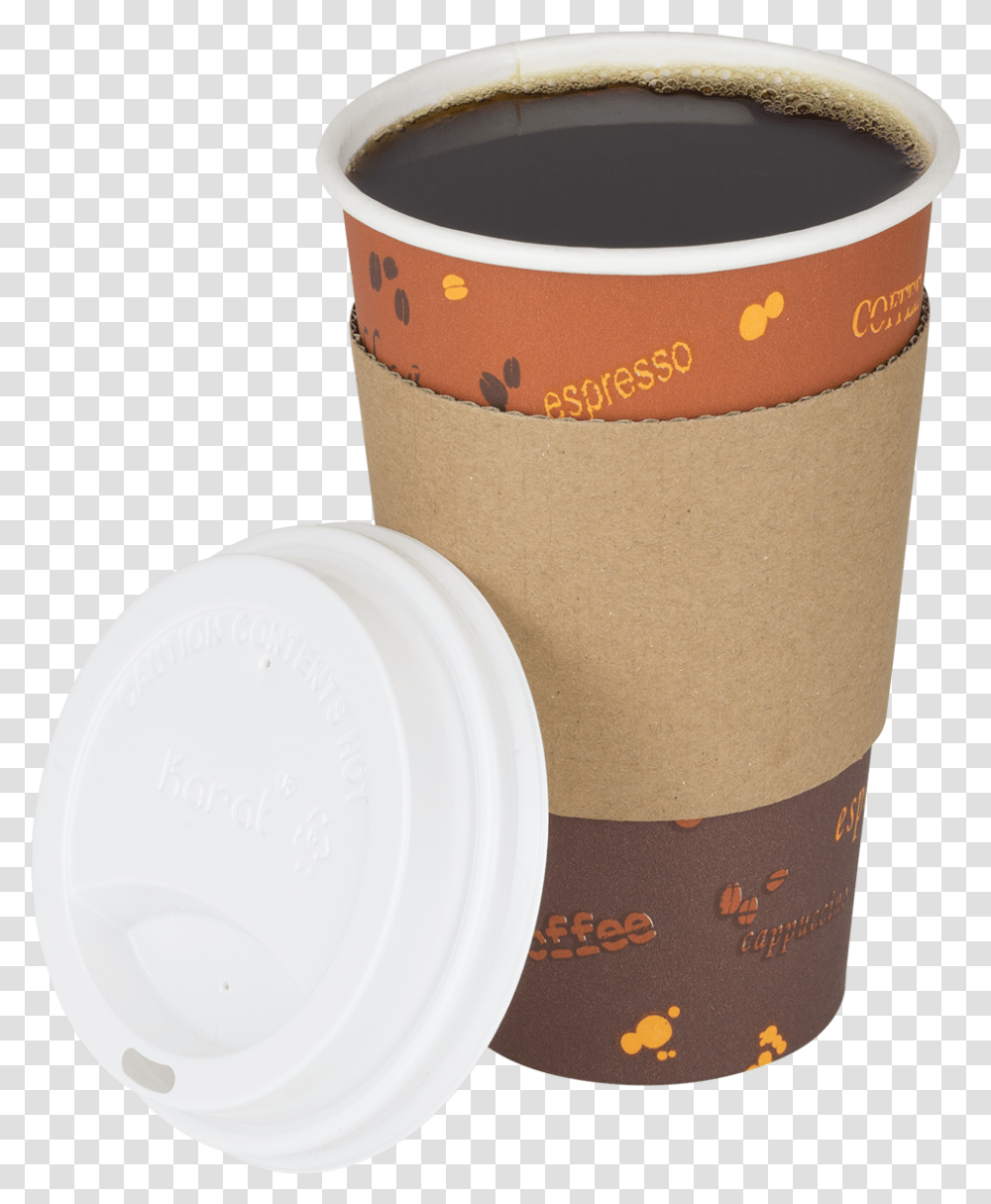 Coffee Cup Sleeve Paper Cup Paper Coffee Cup Clipart, Tape, Bottle Transparent Png