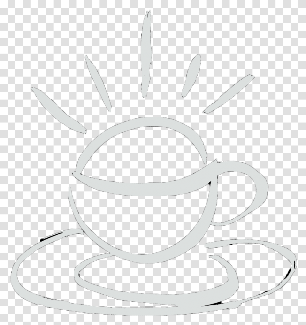Coffee Cup, Stencil, Pottery, Saucer Transparent Png