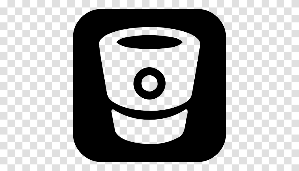 Coffee Cup, Stencil, Recycling Symbol Transparent Png