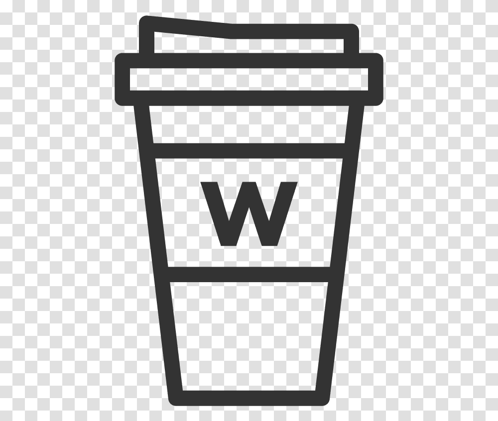 Coffee Cup To Go Icon, Stencil, Mailbox, Letterbox Transparent Png