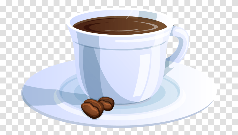 Coffee Cup With Coffee Beans, Saucer, Pottery, Beverage, Drink Transparent Png