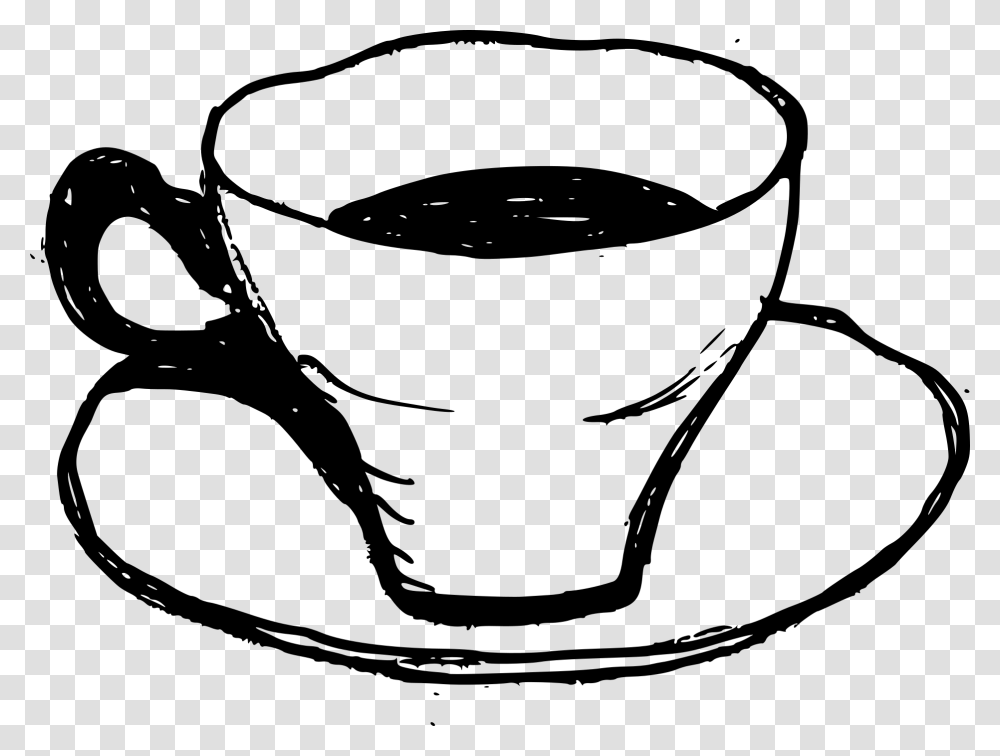 Coffee Drawing Cup Clipart Download Tea Cup Drawing, Gray, World Of Warcraft Transparent Png