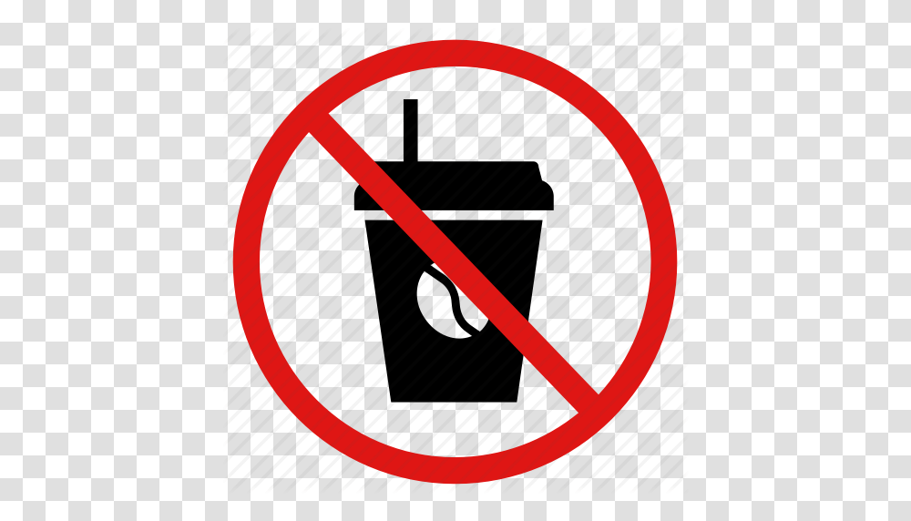 Coffee Drinking Drinks No Prohibited Icon, Sign, Light, Road Sign Transparent Png