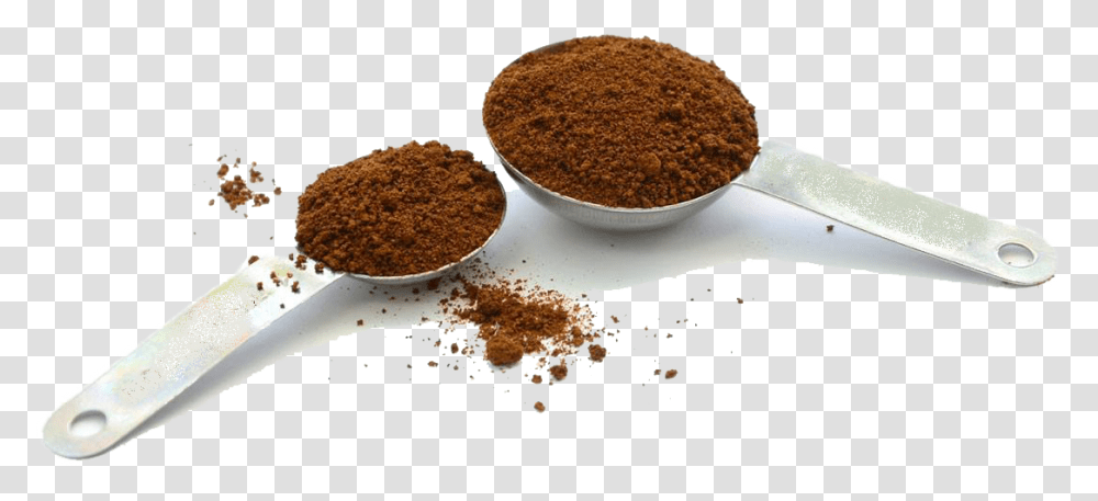 Coffee Grounds Ground Coffee Spoon, Powder, Spice, Soil, Food Transparent Png