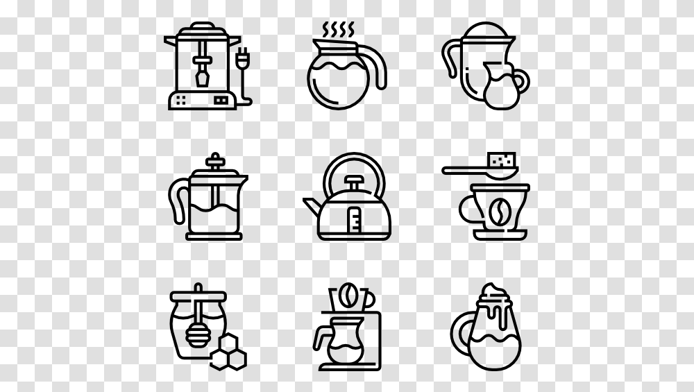 Coffee Hand Drawn Social Media Icons, Gray, World Of Warcraft Transparent Png