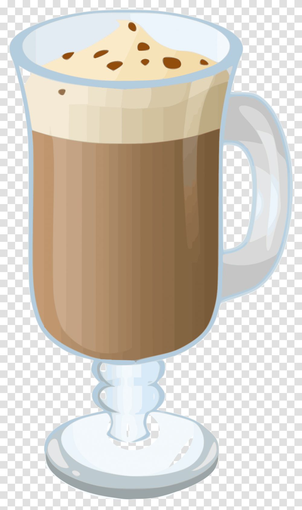 Coffee Hot Chocolate Clip Art Caffe Latte Clipart, Lamp, Glass, Cream, Dessert Transparent Png