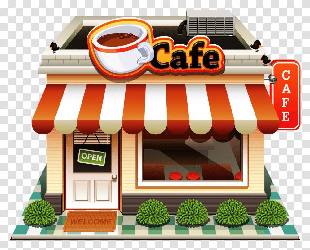 Coffee House Clipart Coffee Shop Clipart, Meal, Food, Bakery, Restaurant Transparent Png