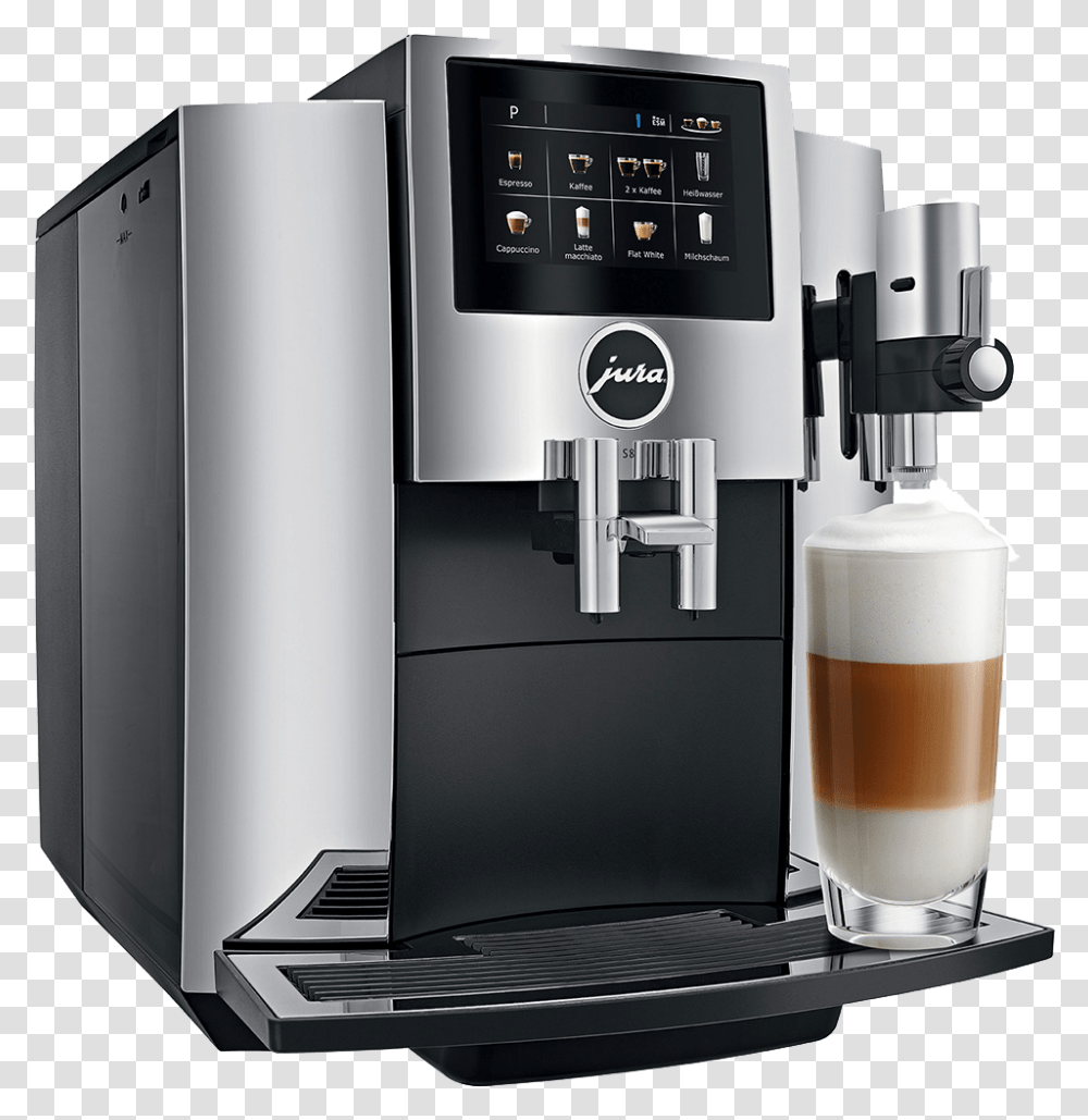 Coffee Machine Background Jura S8 Automatic Espresso Machine Chrome, Coffee Cup, Beverage, Drink, Mixer Transparent Png