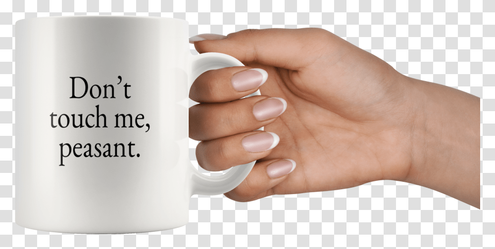 Coffee Mug Hand, Person, Human, Coffee Cup, Nail Transparent Png
