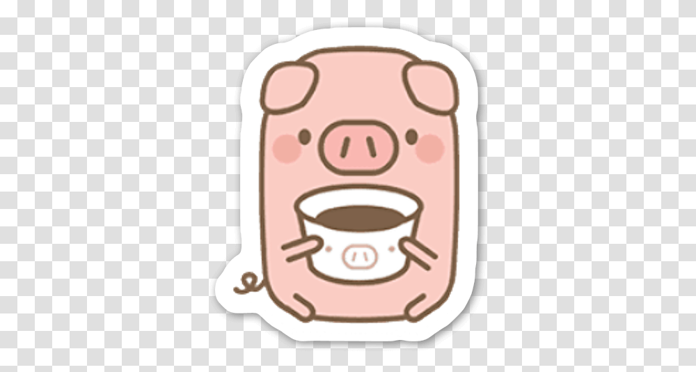 Coffee Pig Sticker Stickers De Cerditos, Coffee Cup, Beverage, Drink, Label Transparent Png