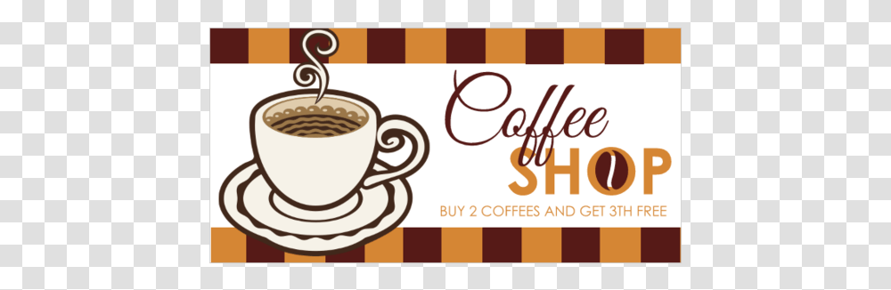 Coffee Shop Banner, Coffee Cup, Latte, Beverage, Pottery Transparent Png