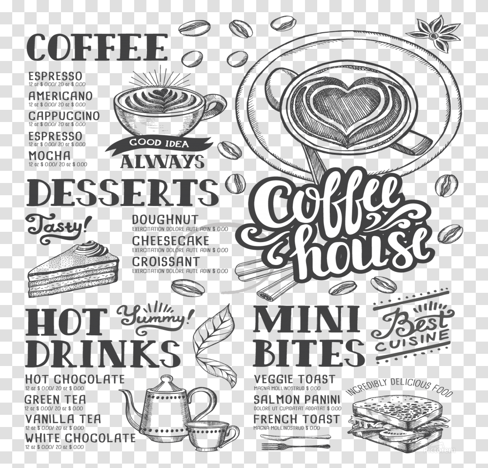 Coffee Shop Menu, Poster, Advertisement, Flyer, Paper Transparent Png