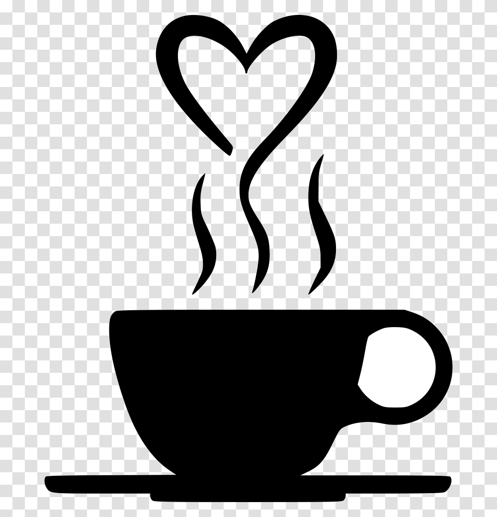 Coffee Smoke Clipart Pictures Free Heart Coffee Cup Svg, Bowl, Pottery, Stencil, Label Transparent Png