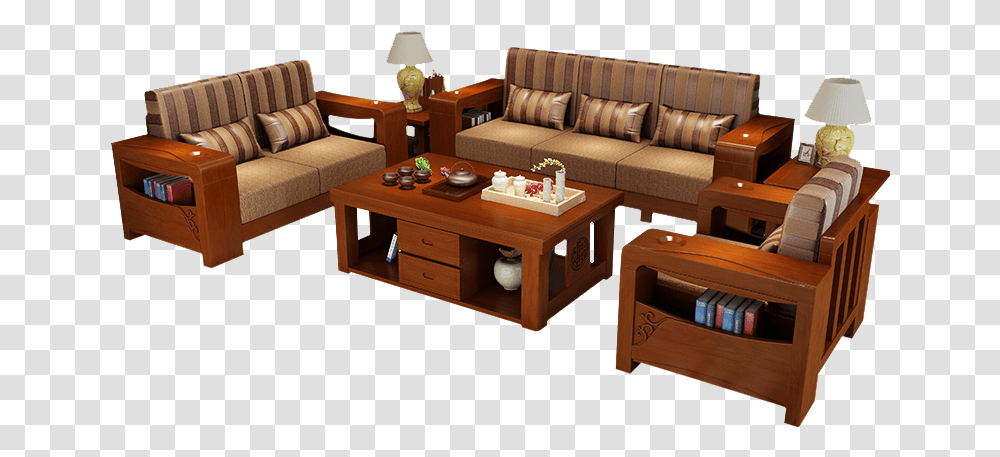 Coffee Table, Furniture, Couch, Table Lamp, Living Room Transparent Png