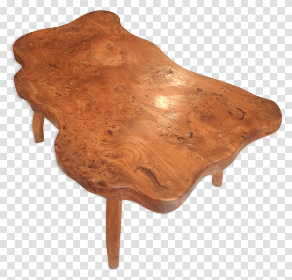Coffee Table In Elm MagnifierSrc Https Loupe Orme Bois, Furniture, Tabletop, Fungus, Dining Table Transparent Png