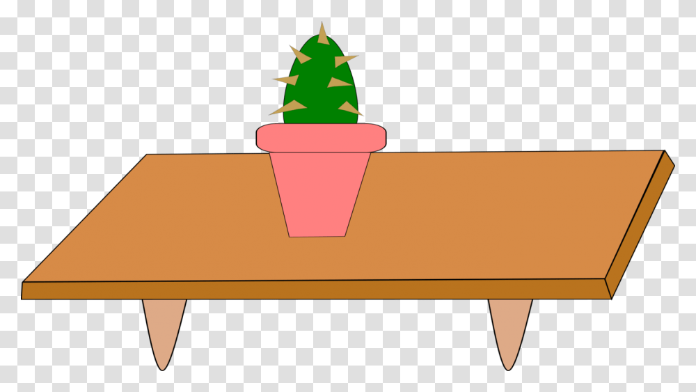 Coffee Table Wooden Low Furniture Pot Plant, Cone, Tabletop Transparent Png