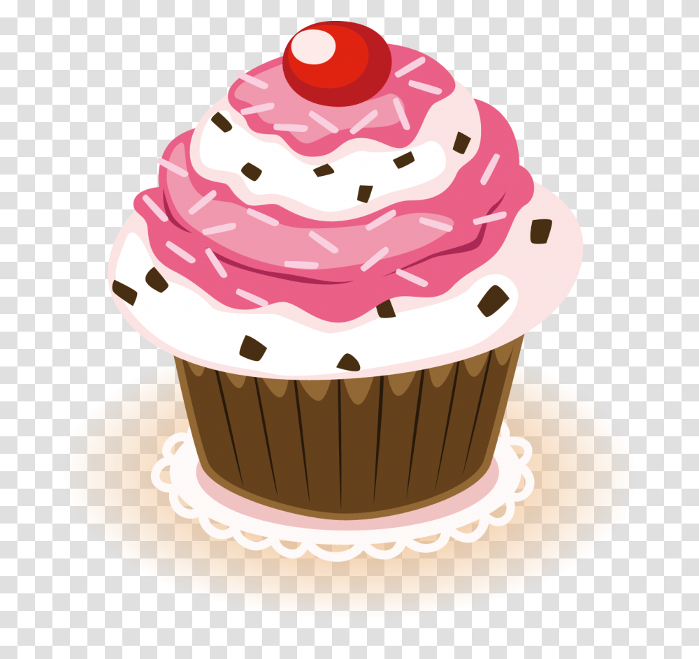 Coffee Tea Cupcake Bakery Birthday Cake Cupcake Logo Background, Cream, Dessert, Food, Creme Transparent Png