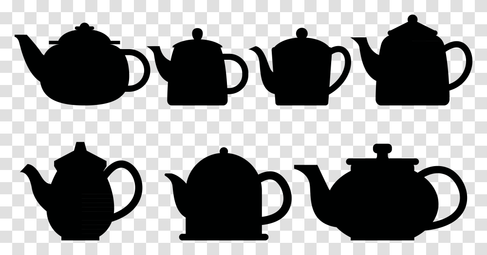 Coffee Teapot Silhouette Asian Teapot Silhouette, Pottery, Stencil, Cat, Pet Transparent Png