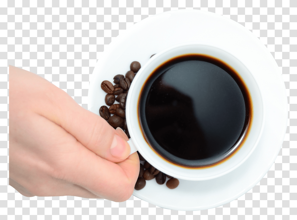 Coffee Top View Cup, Coffee Cup, Person, Human, Espresso Transparent Png