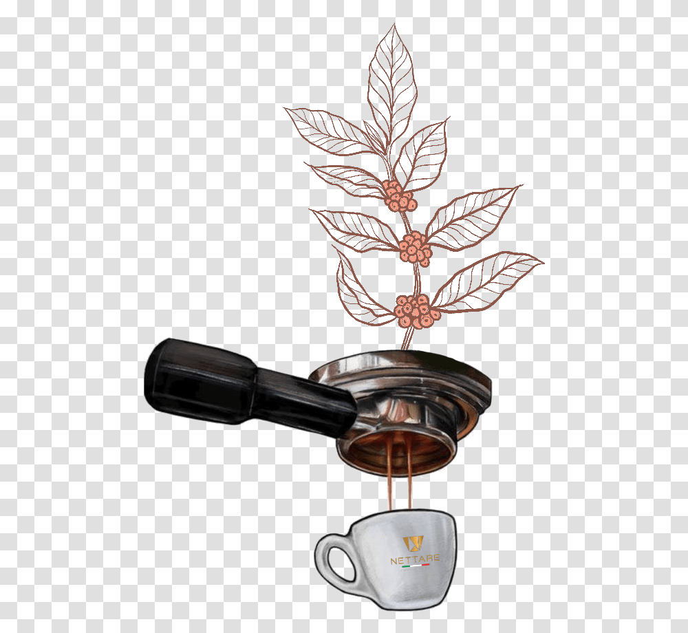 Coffee Tree To Cup, Ceiling Fan, Appliance, Light Fixture, Leaf Transparent Png