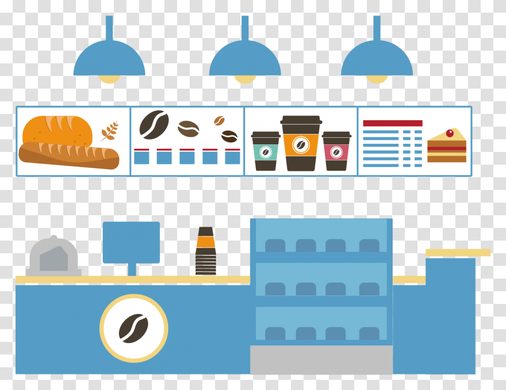 Coffeeshop Header Clipart Coffee Shop, Word, Machine, Label Transparent Png