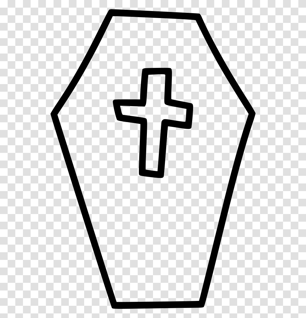 Coffin Casket Cross Icon Free Download, Light, Gas Pump, Machine, Label Transparent Png