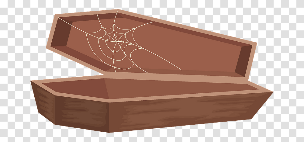 Coffin Clipart, Box, Soil, Spider Web Transparent Png