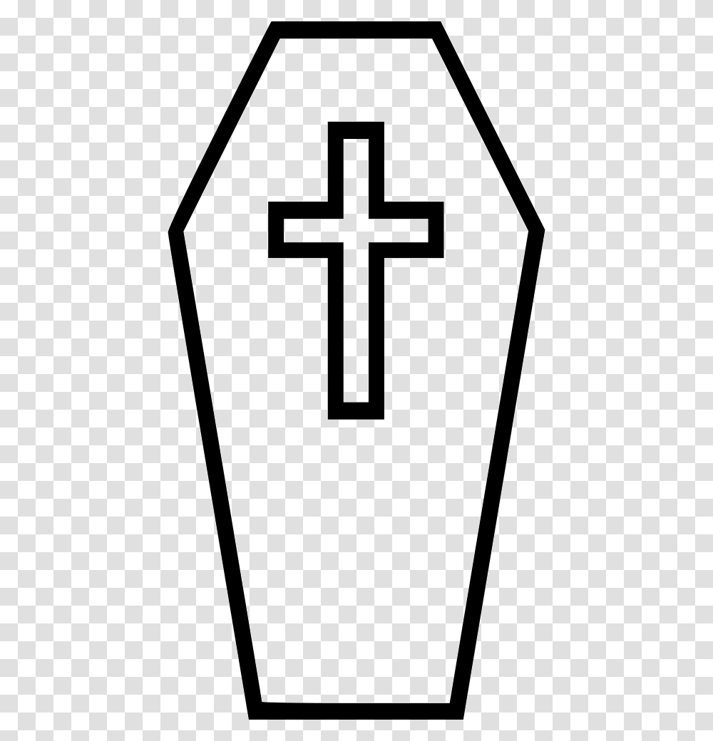 Coffin Clipart, Cross, Bottle, Stencil Transparent Png