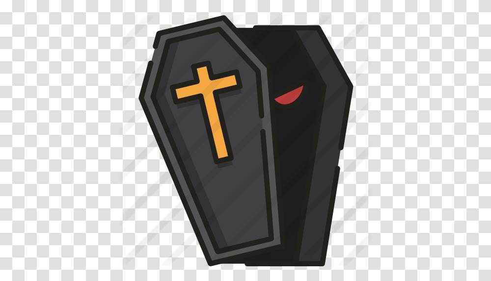 Coffin Free Halloween Icons Coffin Vampire, Cross, Symbol, Mailbox, Letterbox Transparent Png