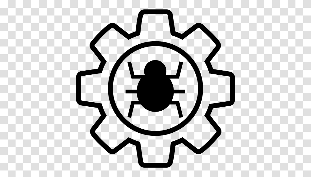 Cog Bug Bug Flea Icon With And Vector Format For Free, Gray, World Of Warcraft Transparent Png