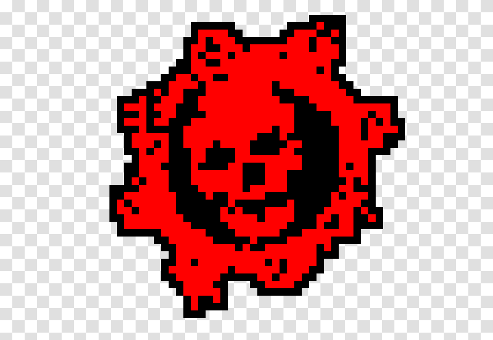 Cog Gears Of War Logo Bit Sprite Craft Bit, Rug, Pac Man Transparent Png