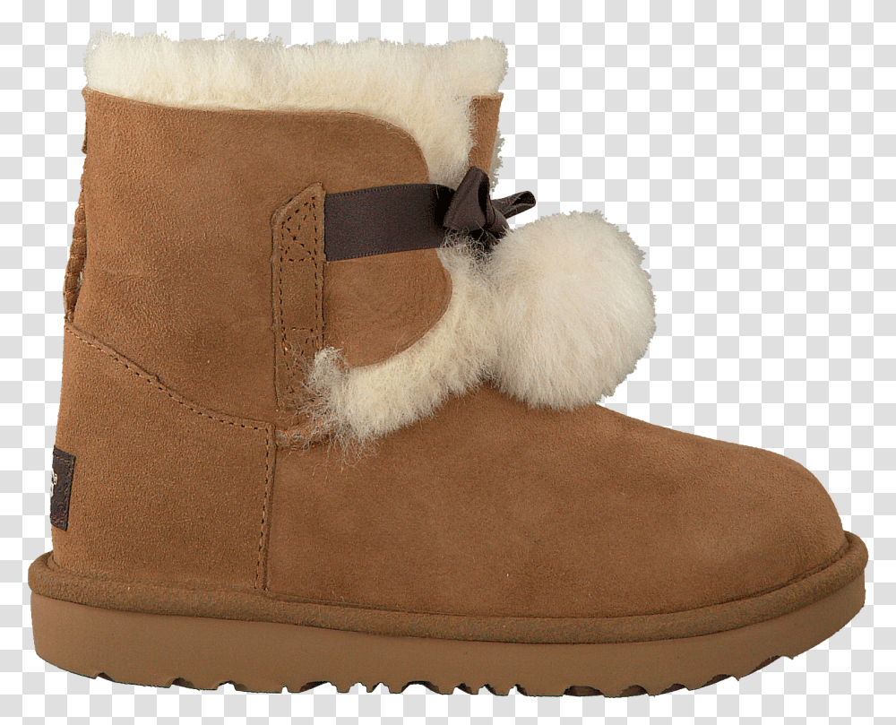 Cognac Ugg Fur Boots Gita Kids Snow Boot, Apparel, Footwear, Suede Transparent Png