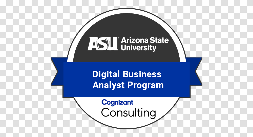 Cognizant Digital Business Analyst Certificate Program Asu, Label, Logo Transparent Png