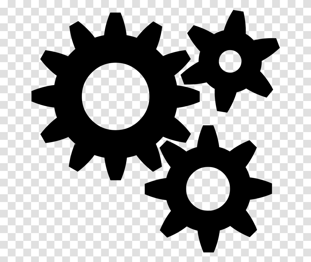 Cogs Simple Gear Black And White, Gray, World Of Warcraft Transparent Png