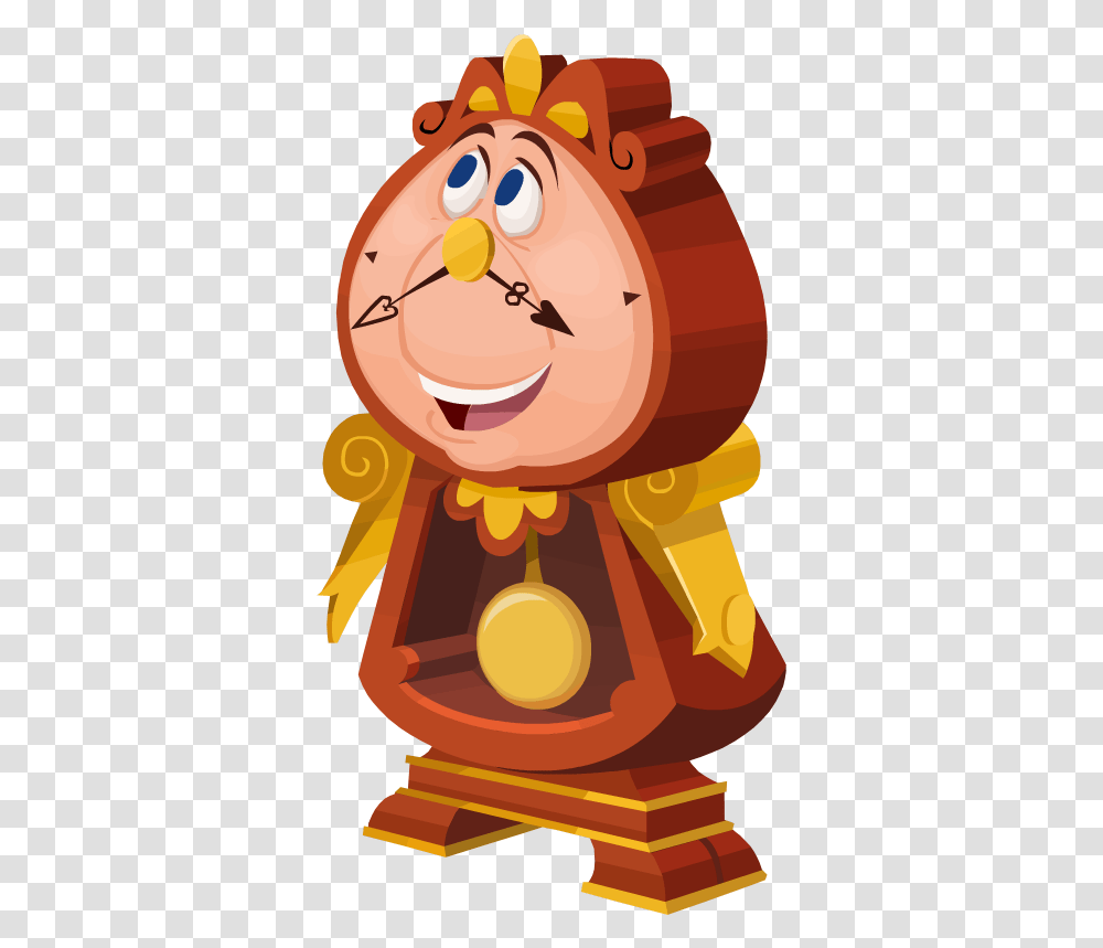 Cogsworth Beauty And The Printable Beauty And The Beast Characters, Gold, Face, Poster, Advertisement Transparent Png