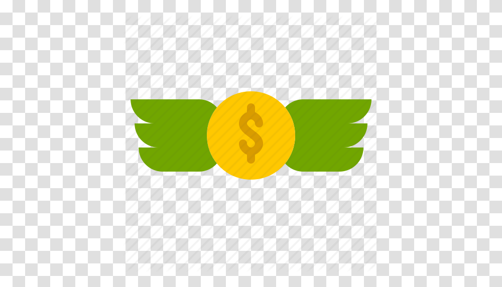 Coin Dollar Finance Fly Money Wings Icon, Number, Logo Transparent Png