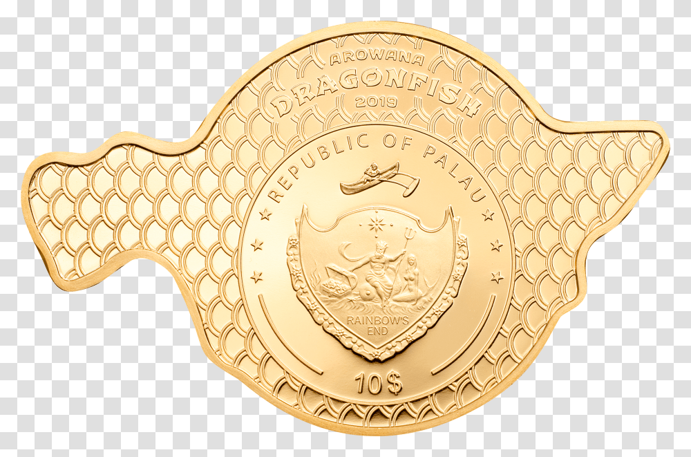 Coin Dragonfish, Gold, Rug, Logo Transparent Png