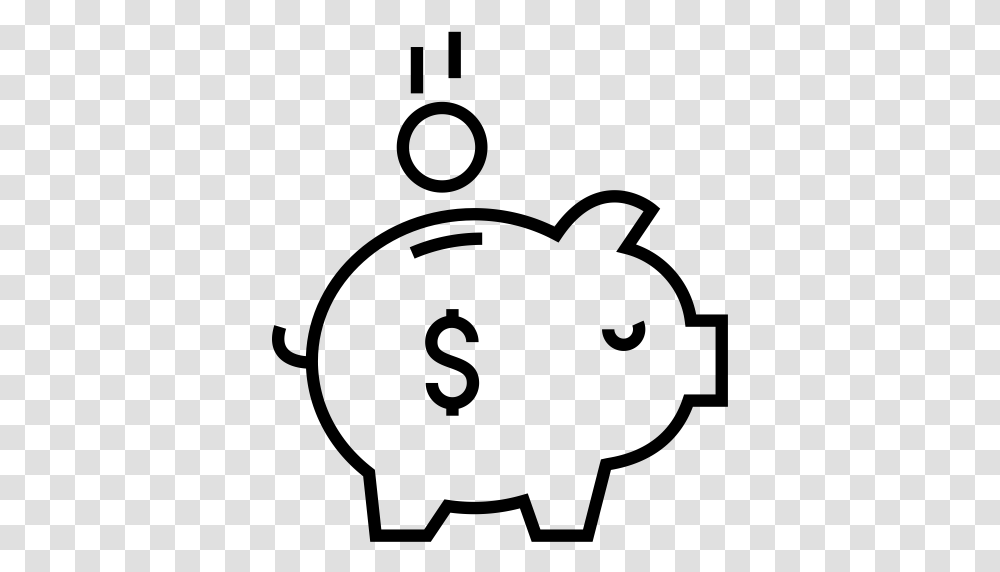 Coin Dropping Into A Piggy BankData Src Cdn Icon For Piggy Bank, Gray, World Of Warcraft Transparent Png