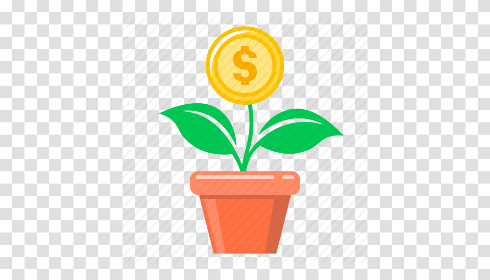 Coin Finance Flower Growth Money Money Growth Money Tree Icon, Plant, Leaf, Logo Transparent Png