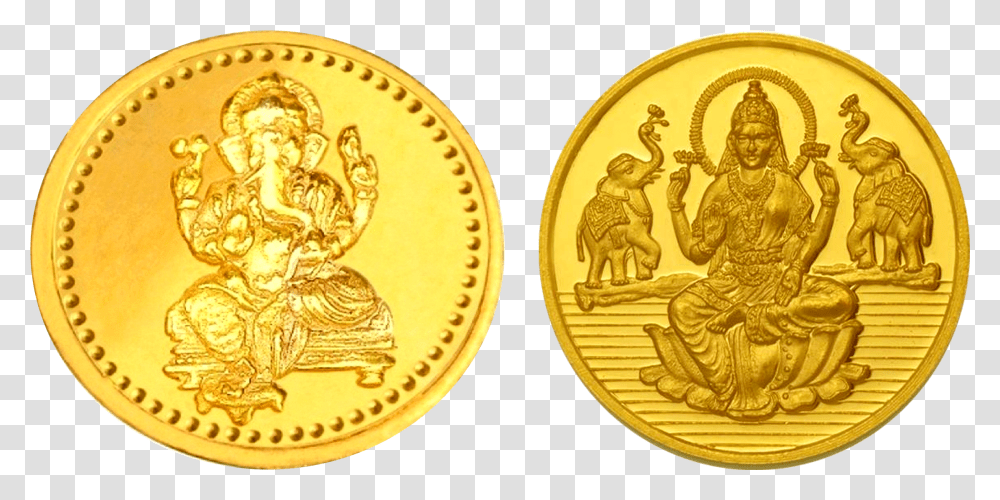 Coin Hd Hdpng Images Pluspng Lakshmi Gold Coin, Person, Human, Money, Painting Transparent Png