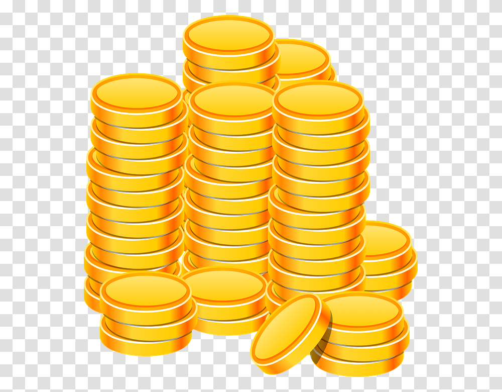 Coin Heap Golden Game Asset Money Pile Gold Piece De Monnaie, Treasure, Arcade Game Machine Transparent Png