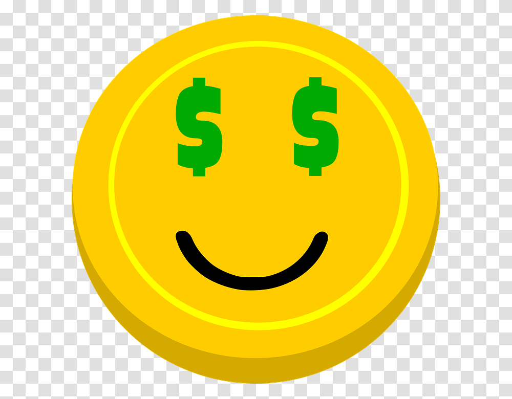 Coin Laughing Coin Game Coin Yellow Coin Casino, Number, Banana Transparent Png