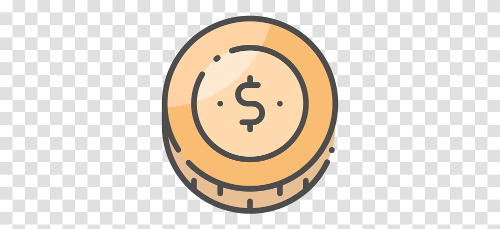 Coin Money Pay Payment Free Icon Of Dot, Number, Symbol, Text, Bowl Transparent Png