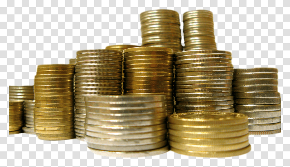 Coin Pile Background, Money, Nickel, Gold Transparent Png